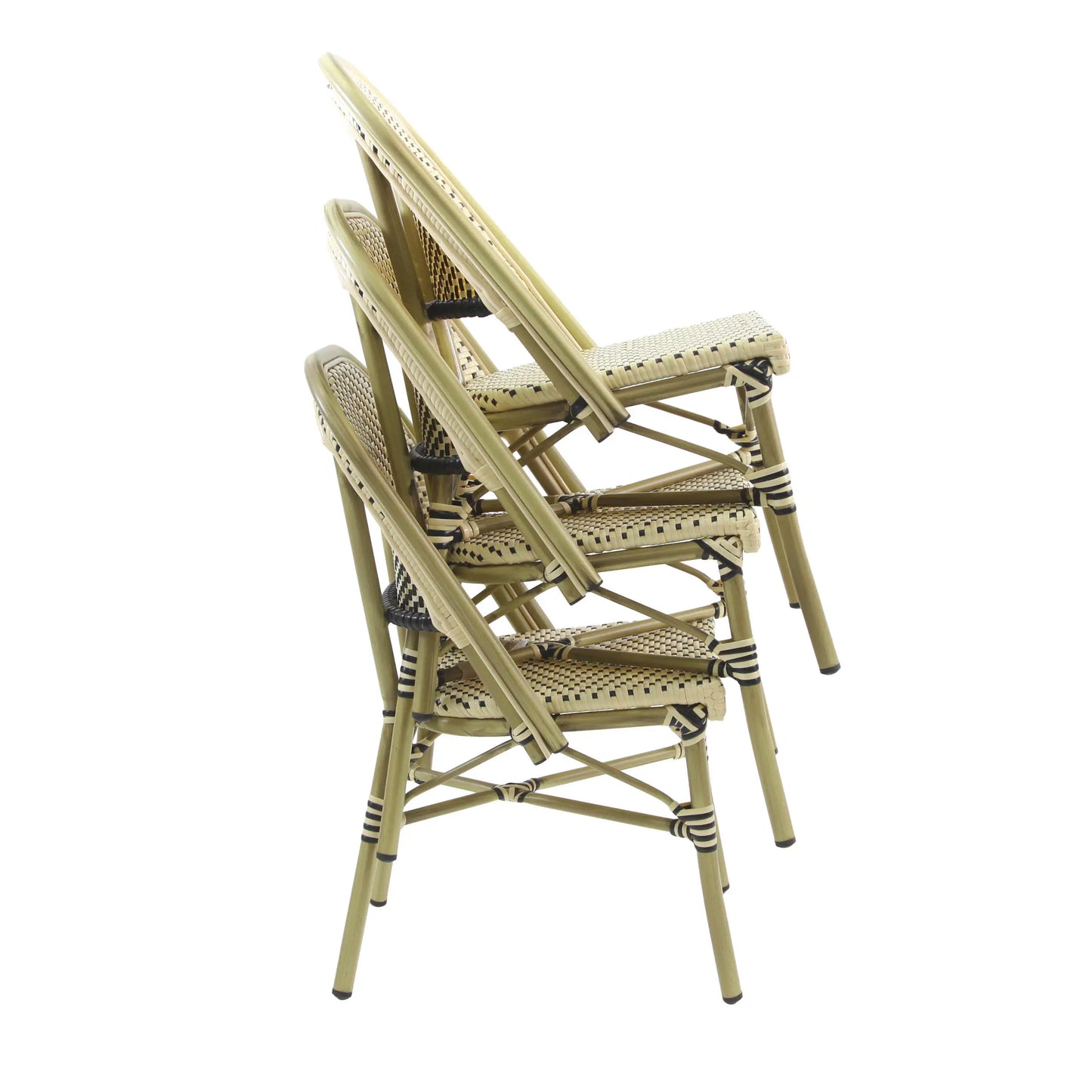 Terrassenstuhl Paris schwarz/weiss