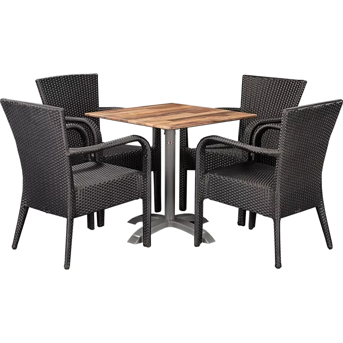 Set Porto und Tisch Norway maple 70x70 cm