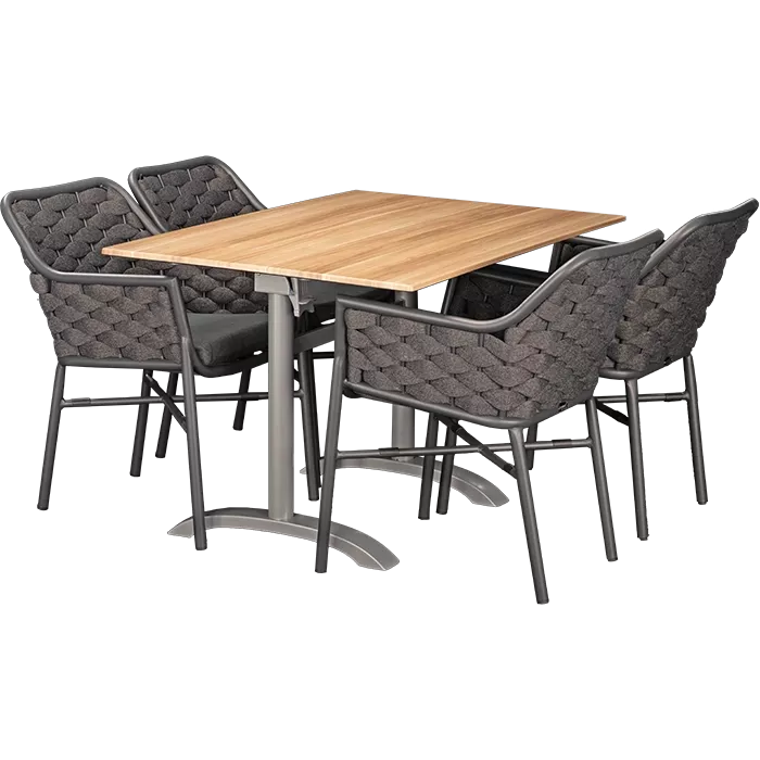 Set Varuna und Tisch Acacia 110x70 cm