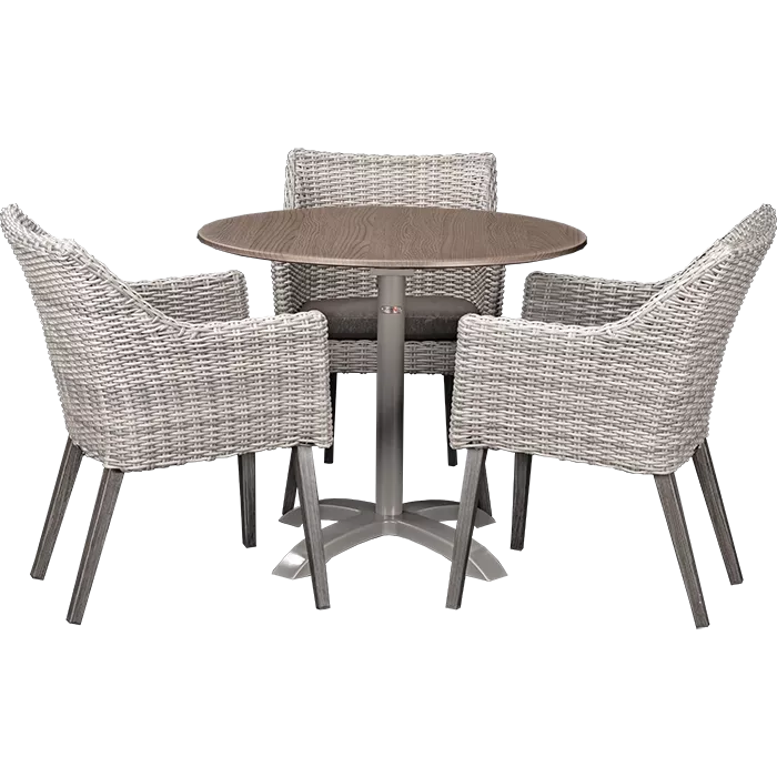 Set Oberon und Tisch Loft Oak rund 80 cm