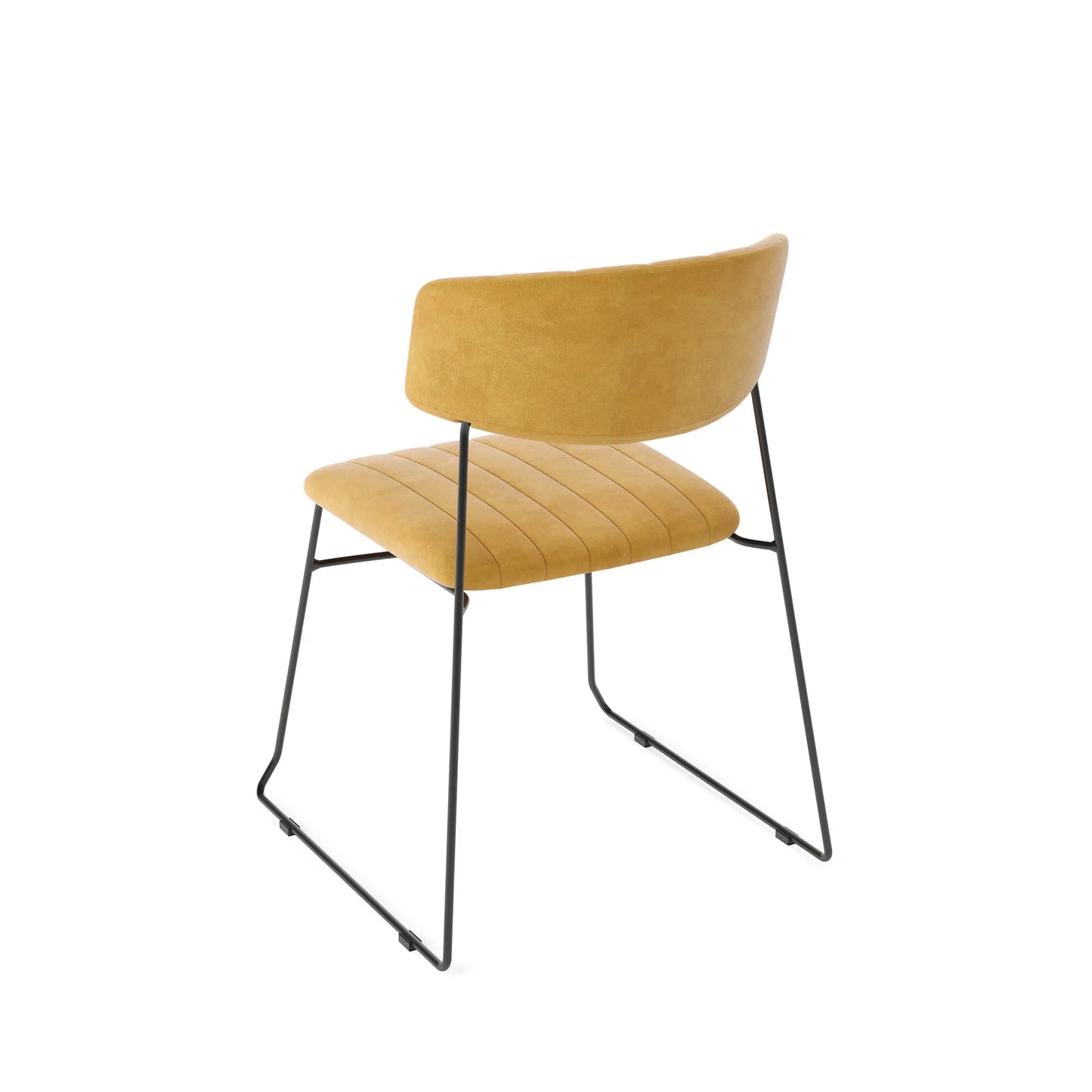 Stapelstuhl Mundo gelb Velours