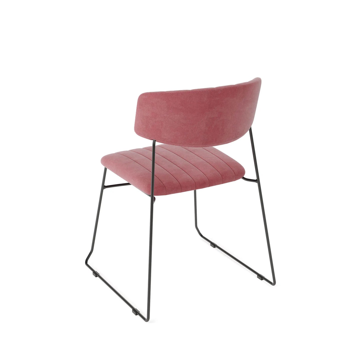 Stapelstuhl Mundo rosa Velours