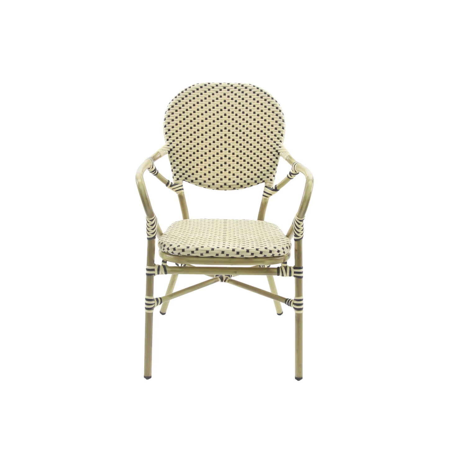 Terrassenstuhl Tango Bambus schwarz/weiss