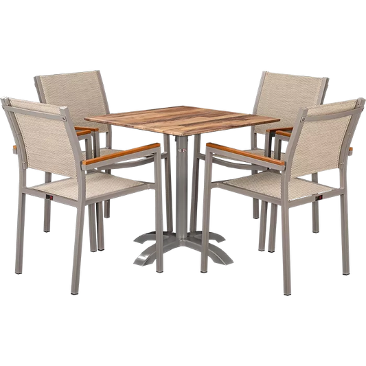 Set Eris mit Tisch Norway maple 70x70 cm