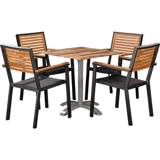 Set Flora mit Tisch Norway maple 70x70 cm