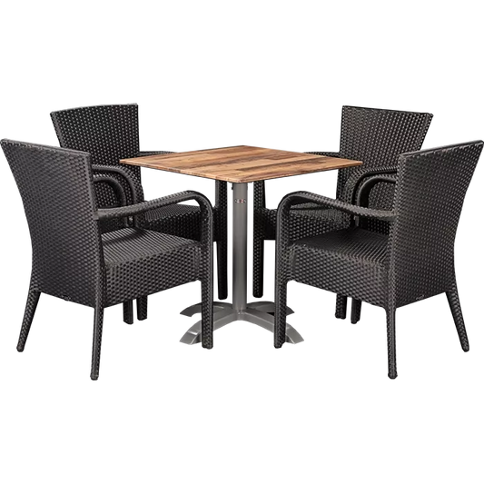 Set Porto und Tisch Norway maple 70x70 cm