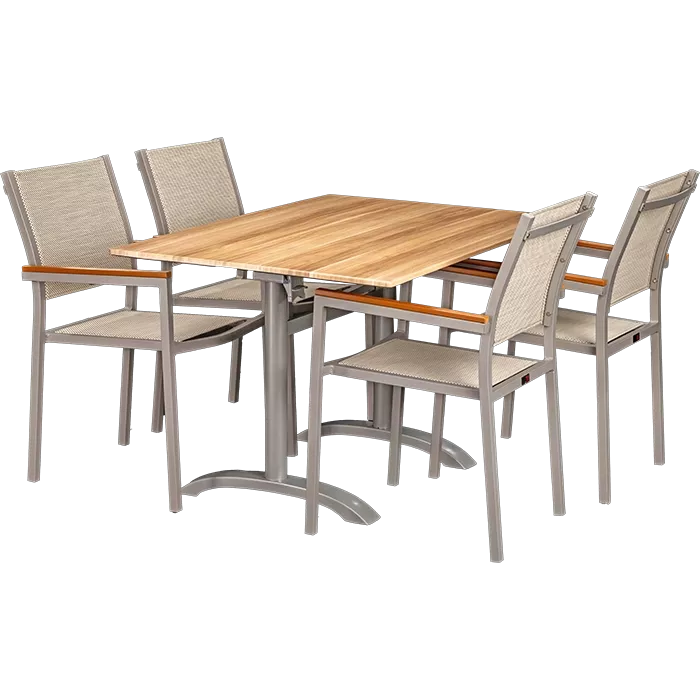 Set Eris und Tisch Acacia 110x70 cm