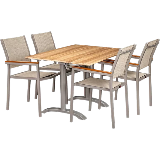 Set Eris und Tisch Acacia 110x70 cm