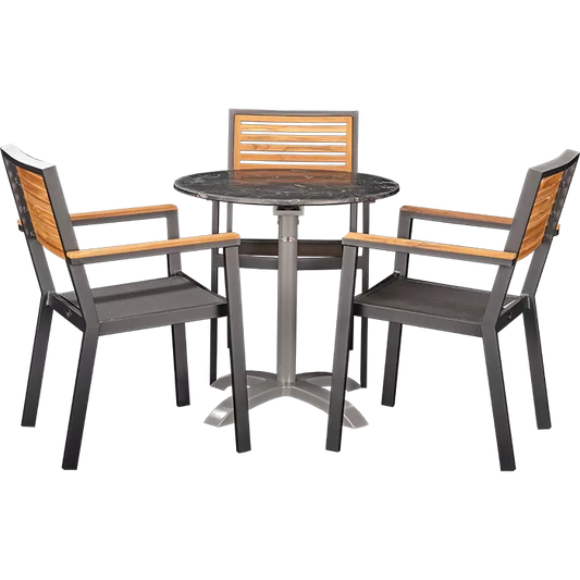 Set Flora und Tisch Nero marble rund 70 cm