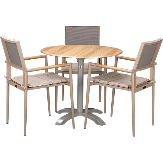 Set Helios anthrazit und Tisch Nero marble rund 70 cm