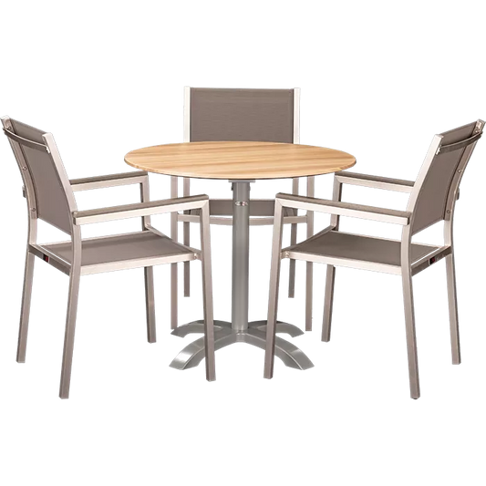 Set Sedna und Tisch Acacia rund 80 cm