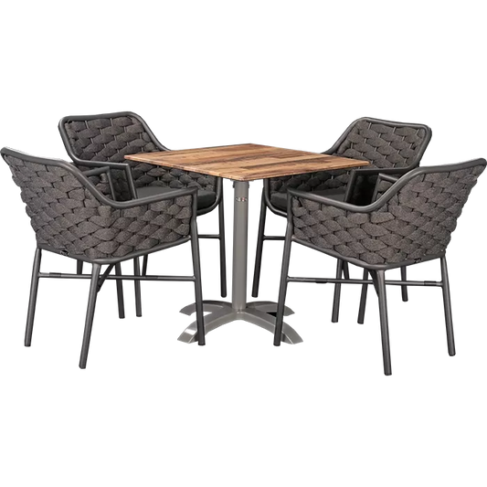 Set Varuna und Tisch Nora maple 70x70 cm