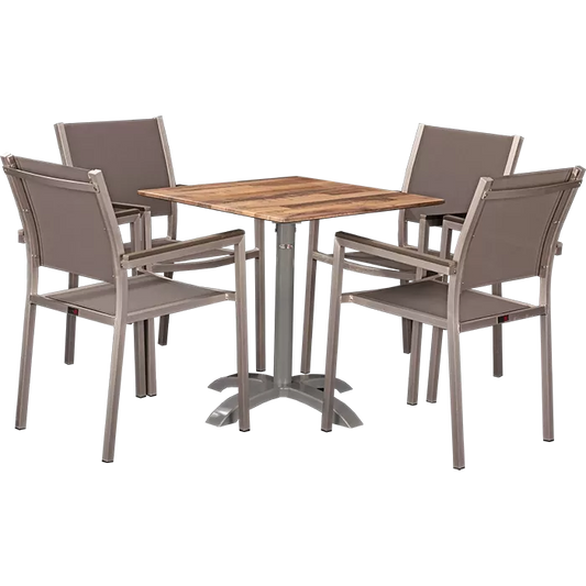 Set Sedna und Tisch Noway maple 70x70 cm