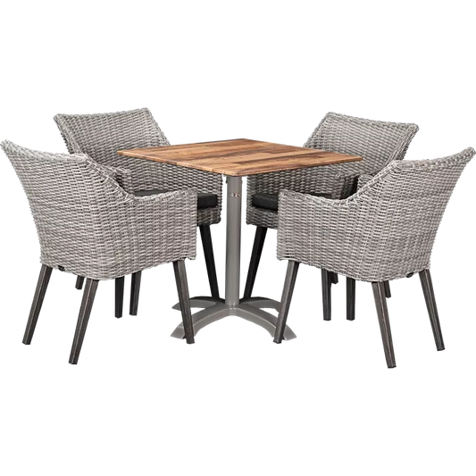 Set Oberon und Tisch Norway maple 70x70 cm