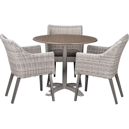 Set Oberon und Tisch Loft Oak rund 80 cm