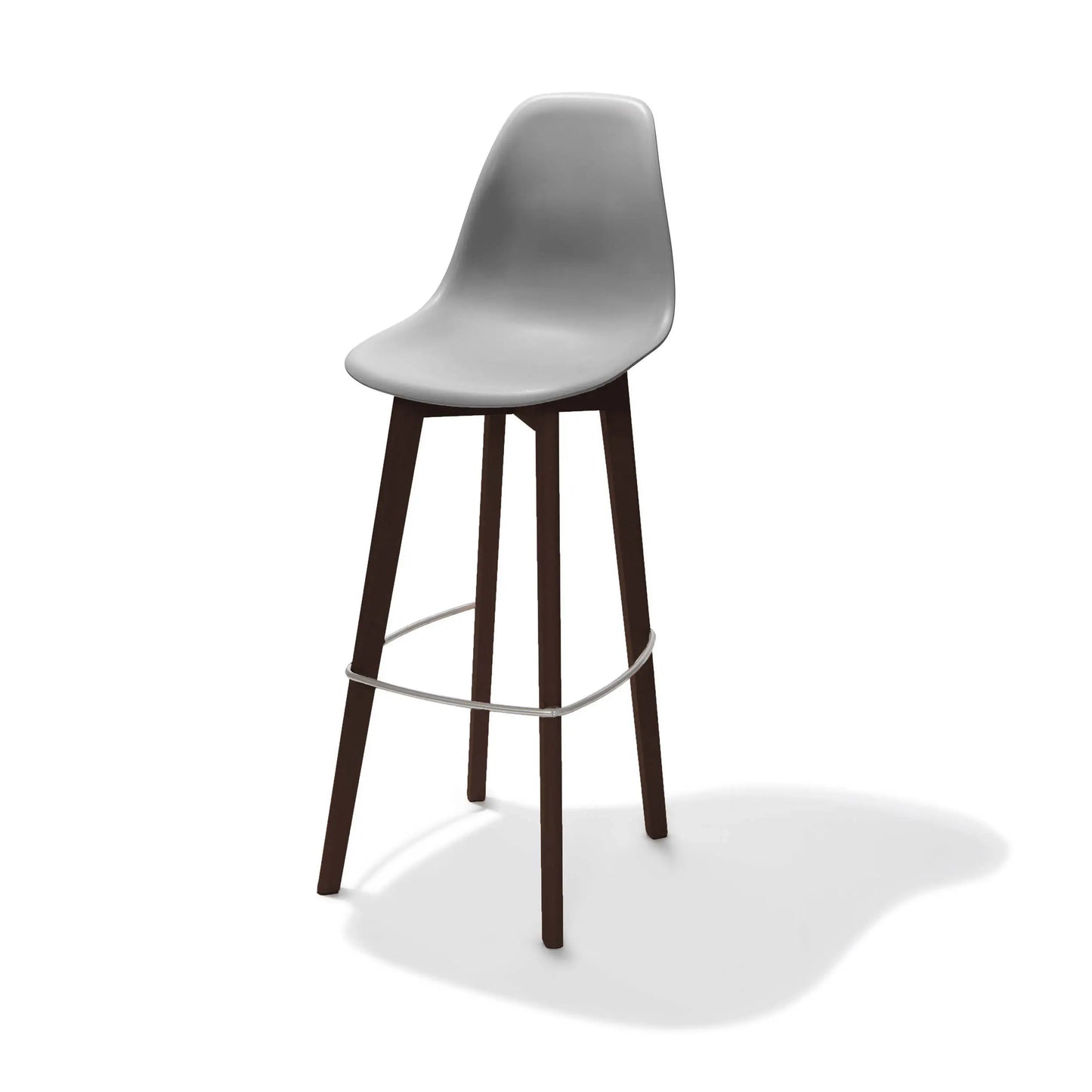 Barhocker Keeve grau dunkelbraun
