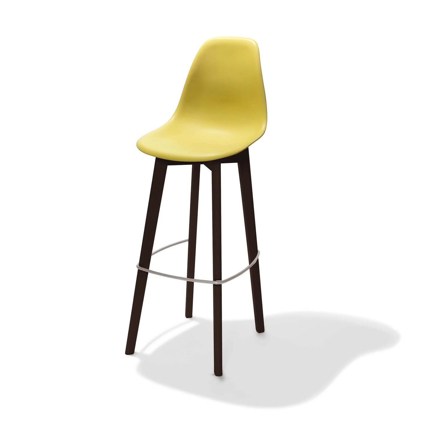 Barhocker Keeve gelb dunkelbraun