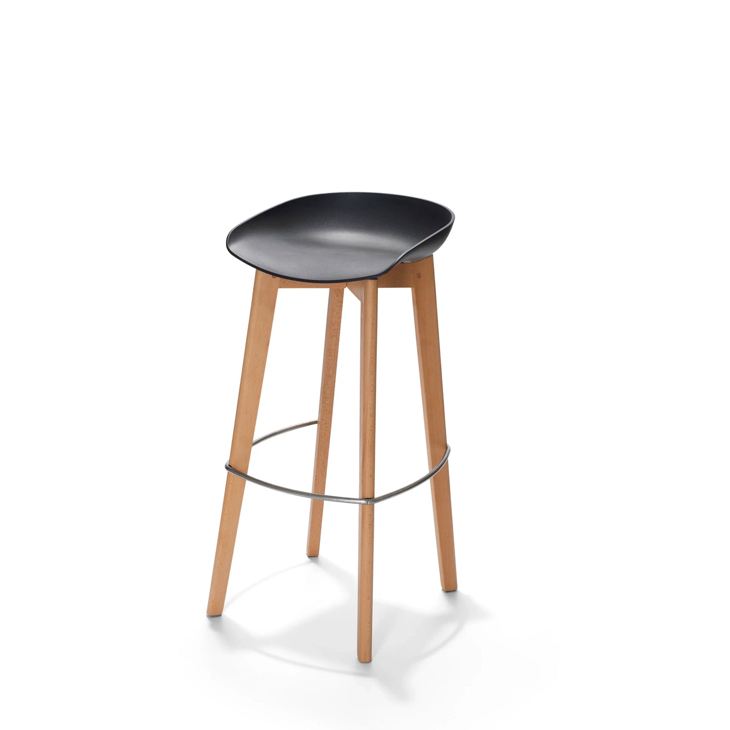 Barhocker Keeve schwarz hellbraun niedrig