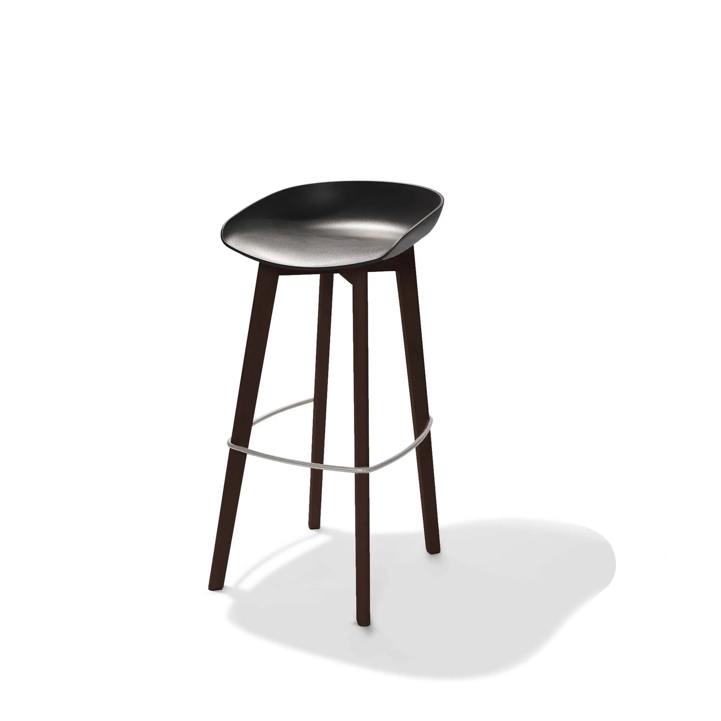 Barhocker Keeve schwarz dunkelbraun niedrig